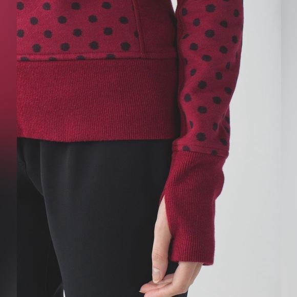 Lululemon Scuba Hoodie II Ghost Dot Heathered Cranberry Bordeaux Drama - Picture 5 of 17